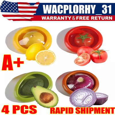 4Pcs Fruit And Vegetable Food Fresh-Keeping Box,Avocado Keeper Onion Storager-