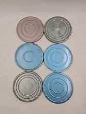 Dual 8 Thread-O-Matic 7” Film Reel Canister Lot of 6 Blue Silver Empty Part
