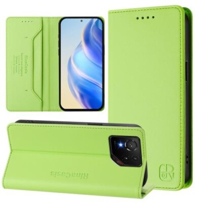 Für ASUS ROG Phone 9 / 9 Pro Dual-Folded Magnetic Leather Phone Case Cover