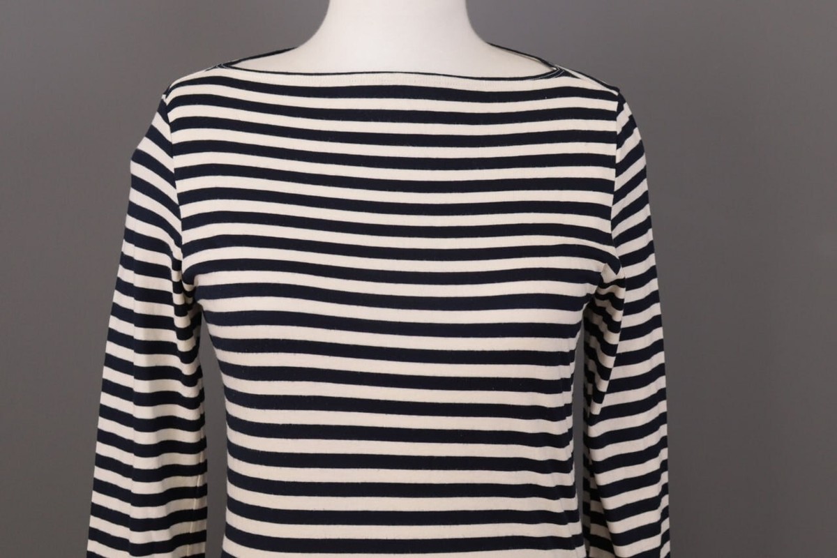 JEAN PAUL GAULTIER JEANS Black / White Striped Long Sleeve