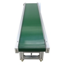 70.9x15.7″Inclined Wall Belt Conveyor PVC Belt Aluminium Body Highly Adjust 110V