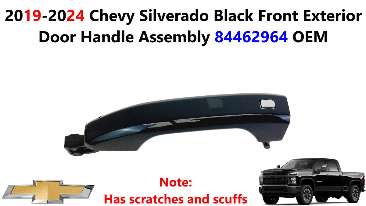 2019-2024 Chevy Silverado Black Front Exterior Door Handle