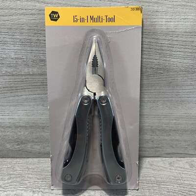NEW Tuff Work 15-in-1 Multi-Tool -- Knife, Pliers, Wire Cutter/Stripper & More!
