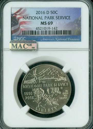 2016 D NATIONAL PARK HALF DOLLAR NGC MS69   MAC  SPOTLESS *