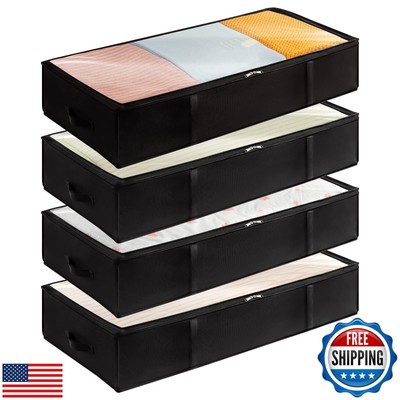 Lifewit 90L 4 Pack Under Bed Storage Containers, Large Capacity Blanket Stora