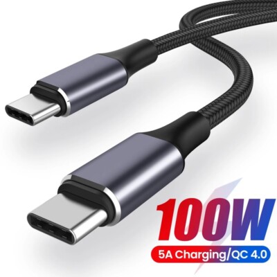 Baseus 100W USB C auf Typ C Schnell Ladekabel für Samsung Galaxy S21 S20 Macbook