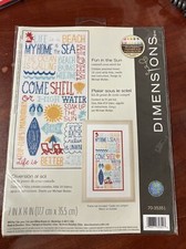 Dimensions Fun In The Sun  New Counted Cross Stitch Kit  2017 Beachy 