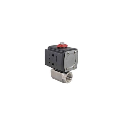 NEW! Gemini 1/4'' NPT CFM8 SS DBL Acting Pneu Actuated Ball Valve EPDM Seal!!