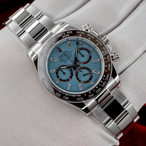 Rolex Cosmograph Daytona 126506 Platinum Ice Blue Baguette Platona Box & Papers - Picture 15 of 23