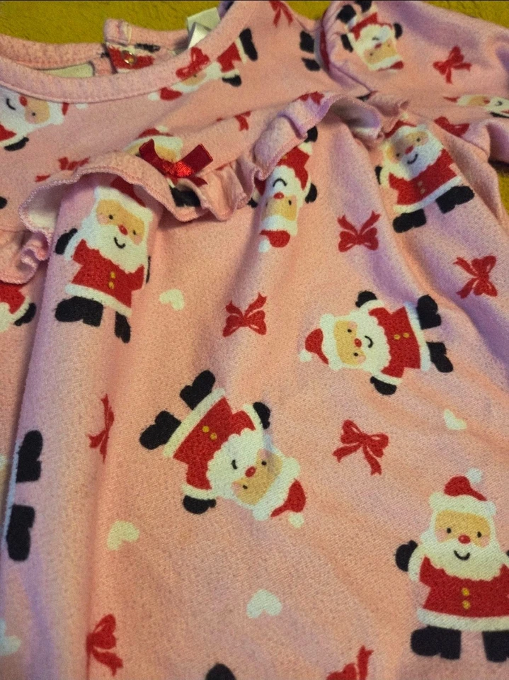 Pijama de Navidad de Papá Noel para niñas 2T Foto 3 de 3
