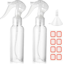 2PCS Small Spray Bottles, 3.5Oz/100Ml Clear Plastic Hair Spray Bottle Reusable F