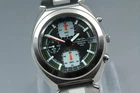 [Near MINT] Vintage SEIKO Alba AKA V657-6030 Orange Dial Men Quartz Watch JAPAN