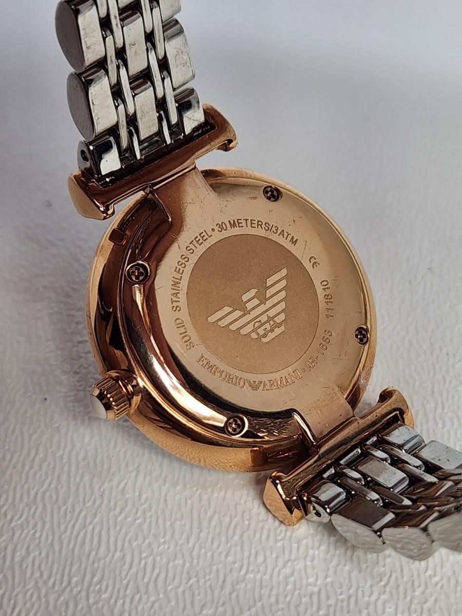 Emporio Armani AR1683 Two-Tone Stainless Steel Bracelet Fashion