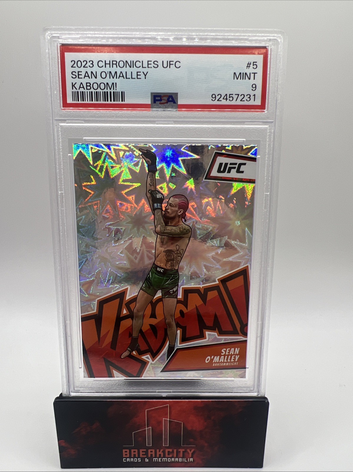 SEAN O'MALLEY 2023 Panini Chronicles UFC Kaboom! Case Hit SSP #5 PSA 9 UFC