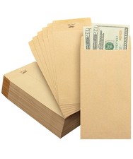 Mr. Pen- Money Envelopes for Cash, 6.5" x 3.5", 100 Pack, Kraft Paper  Self-Adh
