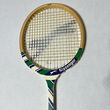 Slazenger Smooth Wood Squash Racquet Made In South Africa Green