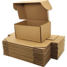 6x4x2 inches Small Shipping Boxes Set of 50 - Brown Mailer Corrugated Cardboa...
