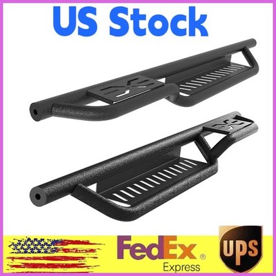 Running Boards w/Two Stairs for1997-2006 Jeep Wrangler TJ 2 Door Coated Nerf Bar