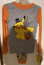 Size 6 Pokemon Halloween 2 piece Long Sleeve Pajama Set  Pikachu  