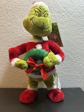 Dr Seuss Santa Grinch Side Stepper Animated Plush 65th Anniversary Tested Works