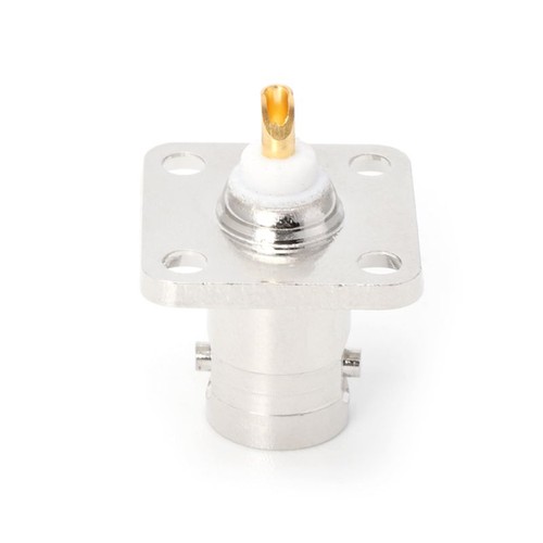 BNC Female Jack With 4 Holes Flange Panel Chassis Mount Coaxial Solder Connector - Picture 5 of 7
