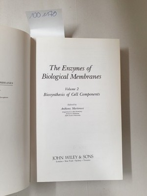 Biosyntheses of Cell Components (v. 2) (Enzymes of Biological Membranes) : Marto