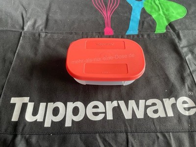 TUPPERWARE Vorratsbehälter 140ml rot kompakt 14x11x4cm Neu