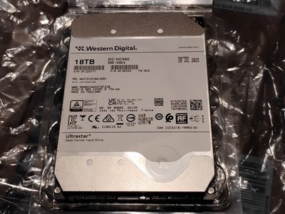 Western Digital Ultrastar DC HC550 WUH721818AL5201 0F38352 18TB 7.2K RPM SAS 12G