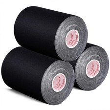 3 PCS Kinesiology Tape Water Resistant Cotton Elastic Black 4 Inch 5.5 Yard 2.29 per gallon
