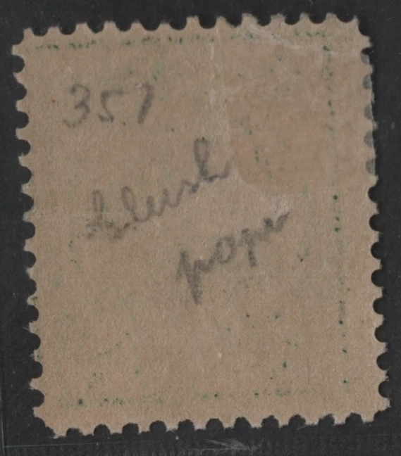 US 1909 BEN FRANKLIN ON BLUISH PAPER SCOTT #357 MINT HINGED - Image 2 of 2