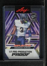 2024 Leaf Press Pass Premium Auto 1/1 Jeremiah Hunter #BA-JH2 1d0j