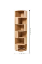 5/6 Tier Standing Bookcase Corner Display Shelves Unit for Living Room, Office