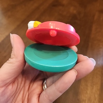 Sanrio 1996 Hello Kitty Castanet Red And Green Vintage Noise Maker
