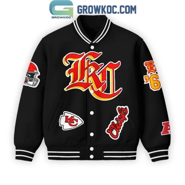 Chiefs Vintage Cream Old English Baseball Jacket