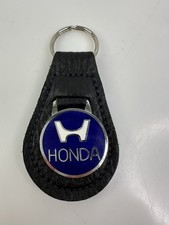 Vintage 1970’s Honda Dealer Accessory Leather Key Chain Blue USA HTF
