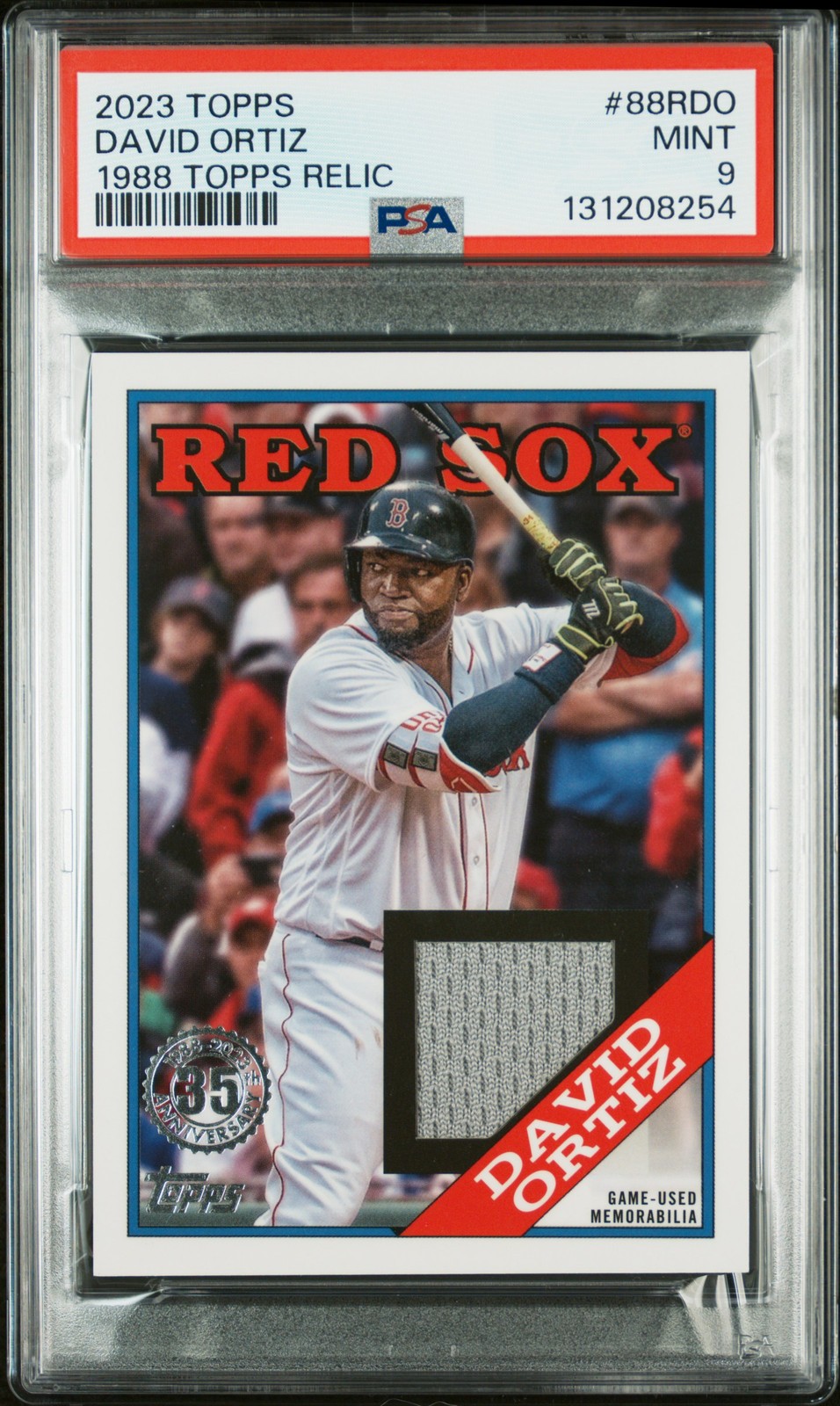 2023 TOPPS 1988 TOPPS BASEBALL RELICS #88RDO DAVID ORTIZ PSA 9