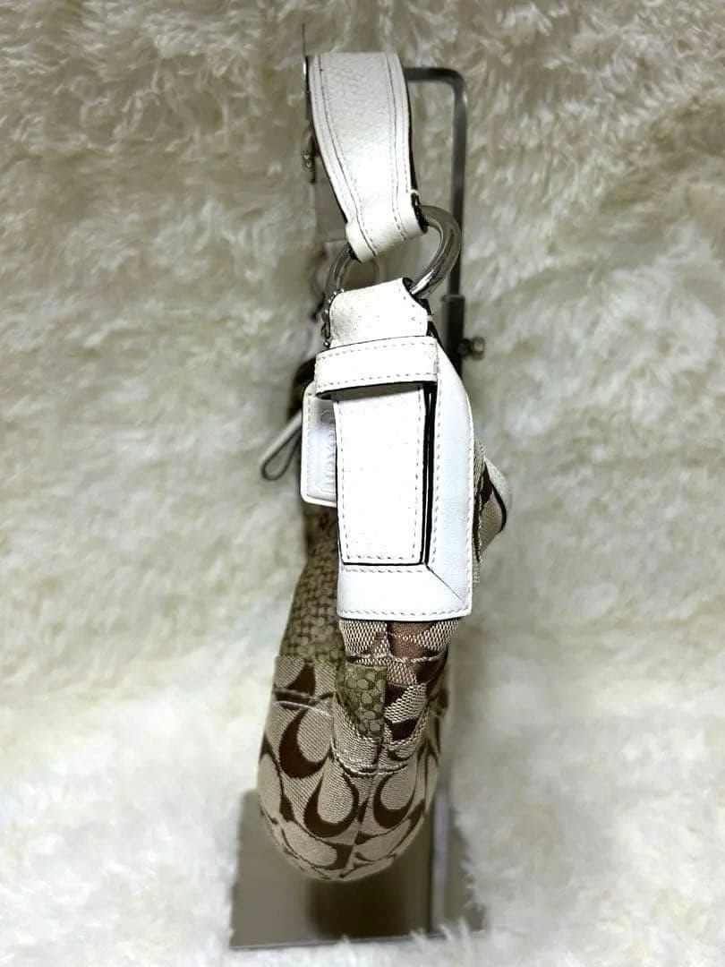 Coach One Shoulder Bag Patchwork Crescent Signatu… - image 3