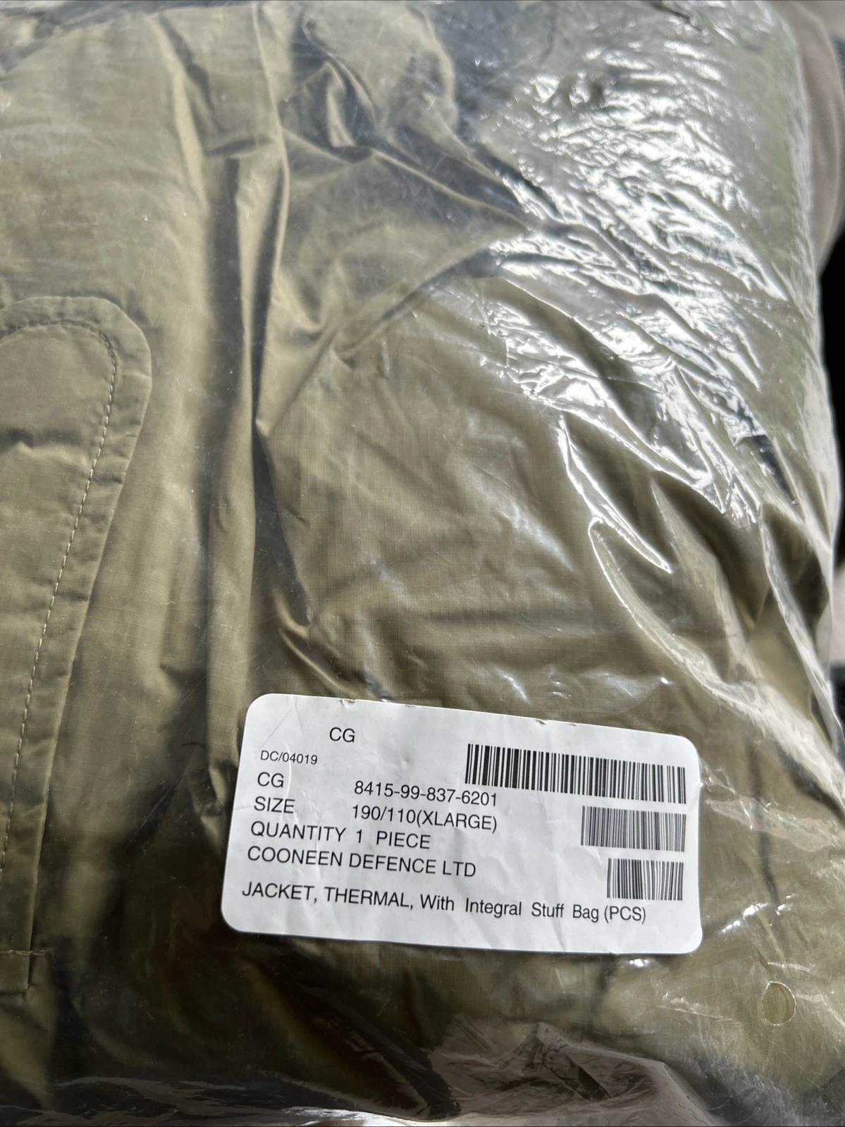 Military British Army 1 Pcs Thermal Jacket Xl 8415-99-837-6201 Cooneen Defence
Opens in a new window