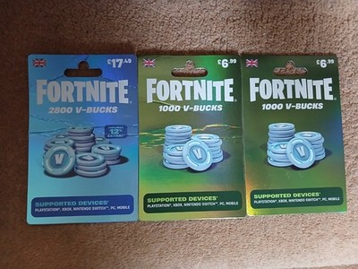 Fortnite 4800 V-Bucks Geschenkkarten - physische Karten