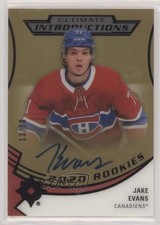 2020 Upper Deck Ultimate Collection Introductions Gold 13/50 Jake Evans Auto 1b8