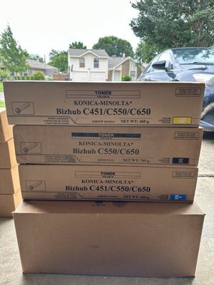 KONICA MINOLTA BIZHUB C451/C550/C650 TONER CYAN, YELLOW, BLACK