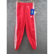 NWT Rare 90s Adidas TEAM Vintage Nylon Red Track Pants Youth Medium