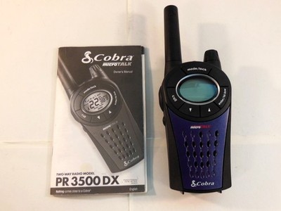 COBRA MicroTalk PR 3500 DX 2 Way Walkie Talkie Radio, Very Nice