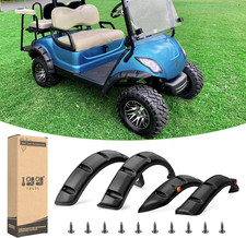 Golf Cart Fender Flares for Yamaha, EZGO, Club Car - Heavy Duty ABS Mud Guards