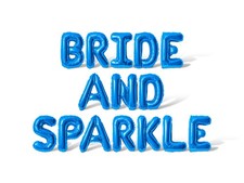 BRIDE AND SPARKLE Letter Balloon Banner - Bachelorette Party Supply Decorations