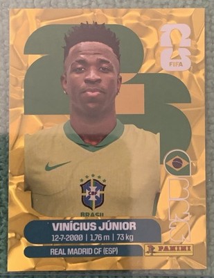 Vinicius jr ヴィニシウス Panini gold standard 2026 Panini FIFA World Cup Sticker Collection Vinicius Junior Gold