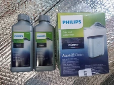 Philips Saeco Aqua Calc and Water Filter 2-Pack CA6903/10 & Decalcifier 2 Count