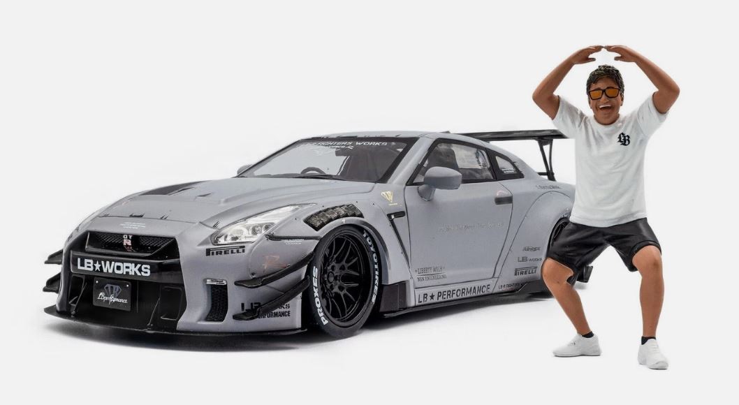 Nissan GT-R 2024 Liberty Walk Solido : réplique de collection en métal gris
