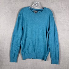 Banana Republic Sweater Men's L Cotton Cashmere Pullover Crew Neck Blue