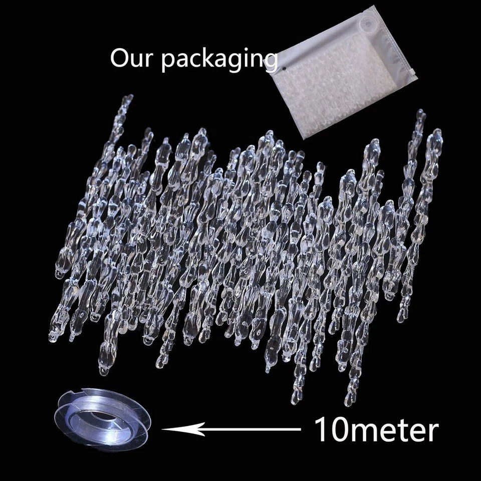 Christbaumschmuck Eiszapfen Set 25 Stück Acryl 15,5cm Weihnachtsdeko - Bild 4 von 4